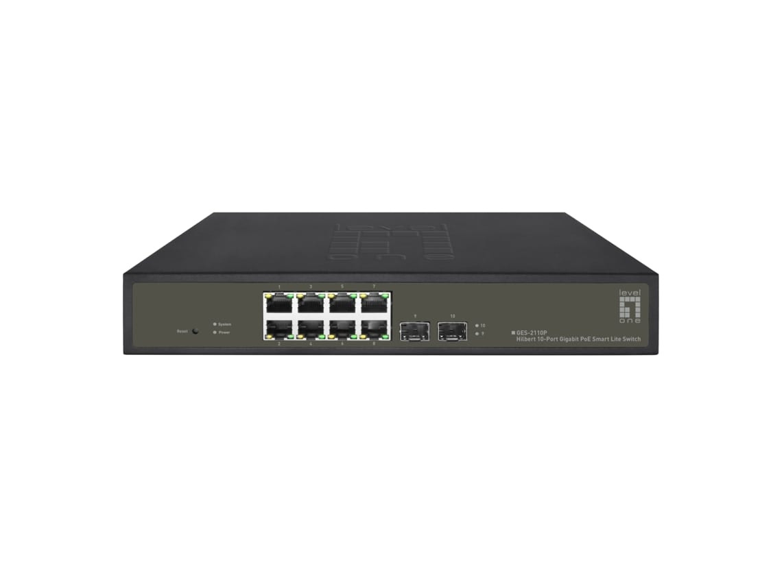 Switch Gigabit PoE Smart Lite 10 puertos con 8 PoE y 2 SFP, 130W presupuesto PoE