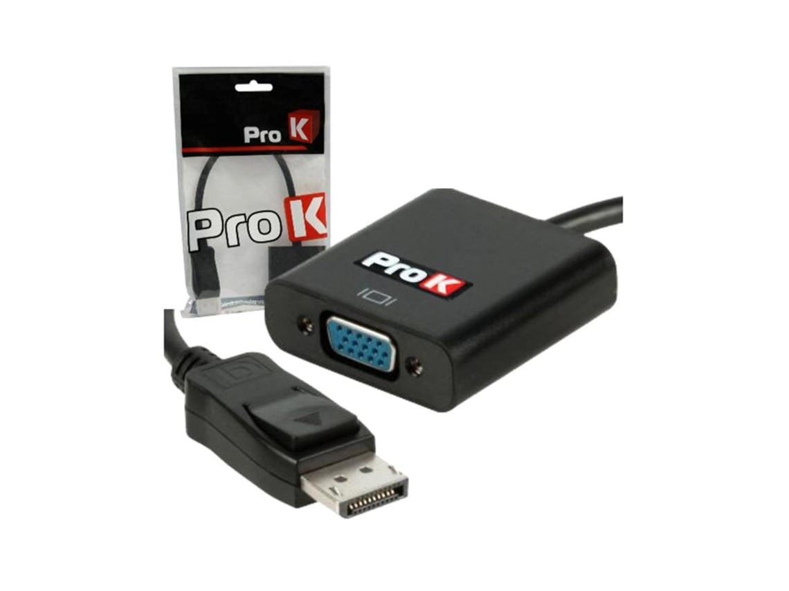 Cable adaptador DisplayPort macho a VGA hembra