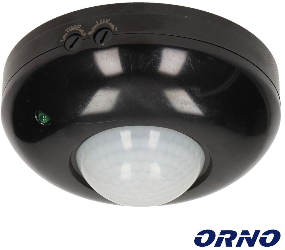 Detetor De Movimentos Pir ORNO Preto.