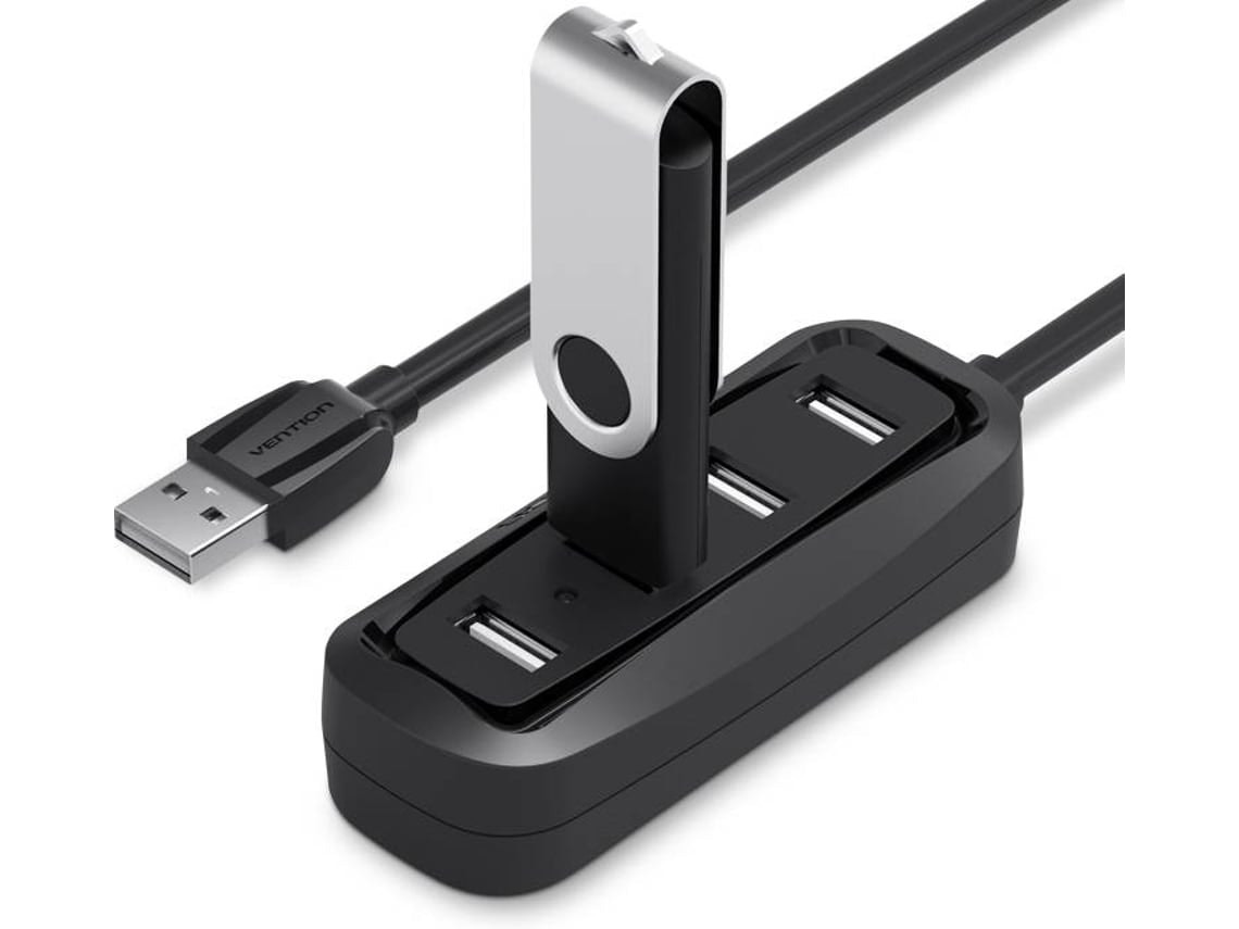 Hub USB 4 puertos 2.0 - Negro