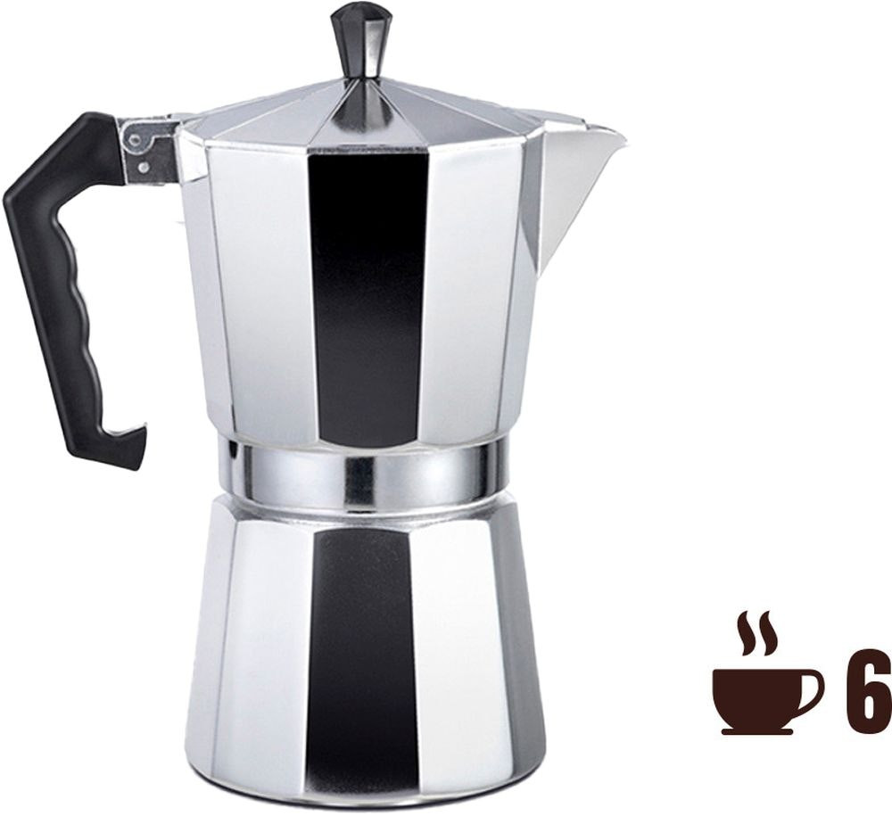 Cafetera de aluminio 6 tazas