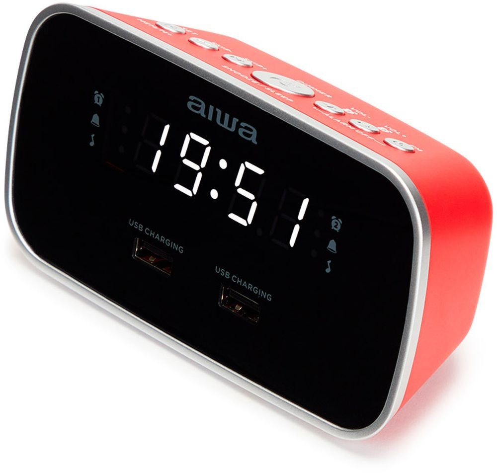 Reloj despertador AIWA CRU-19RD con USB