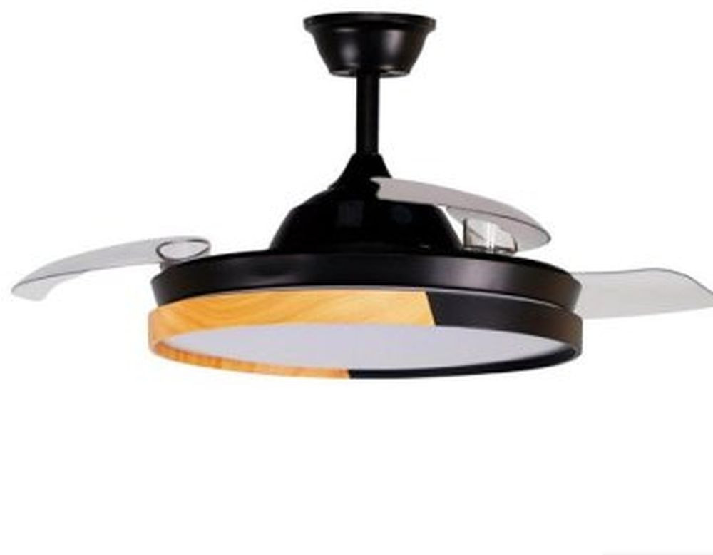 Ventilador de techo DC 72W 3 aspas Negro/Caoba