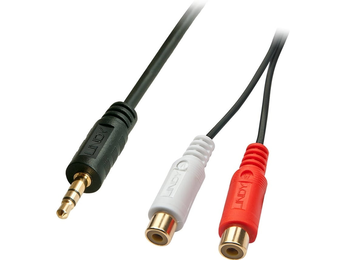 Cable de audio RCA a jack 3,5 mm 25 cm