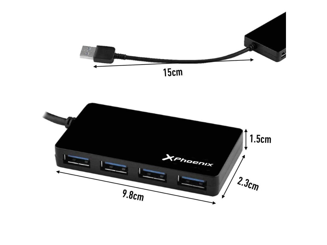 Hub USB-A 4 puertos USB 3.0