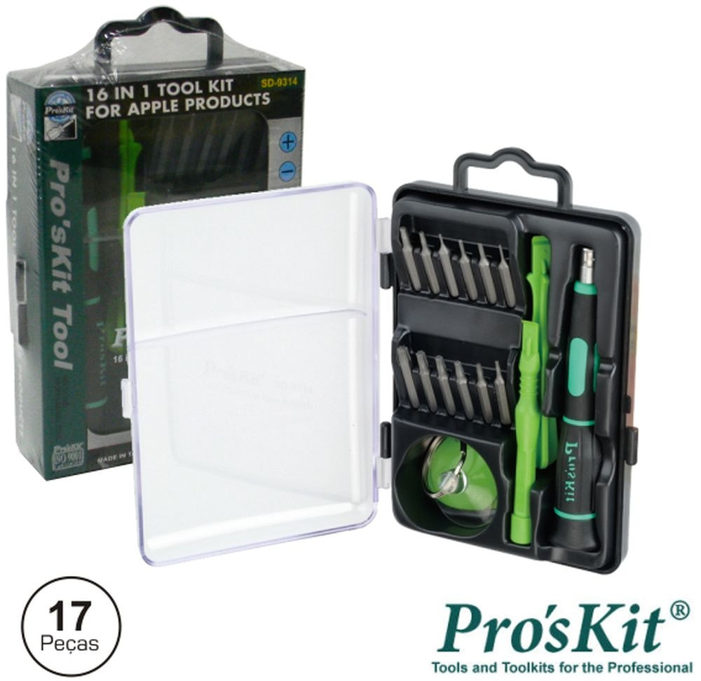Kit de reparación electrónica con 13 puntas y ventosa