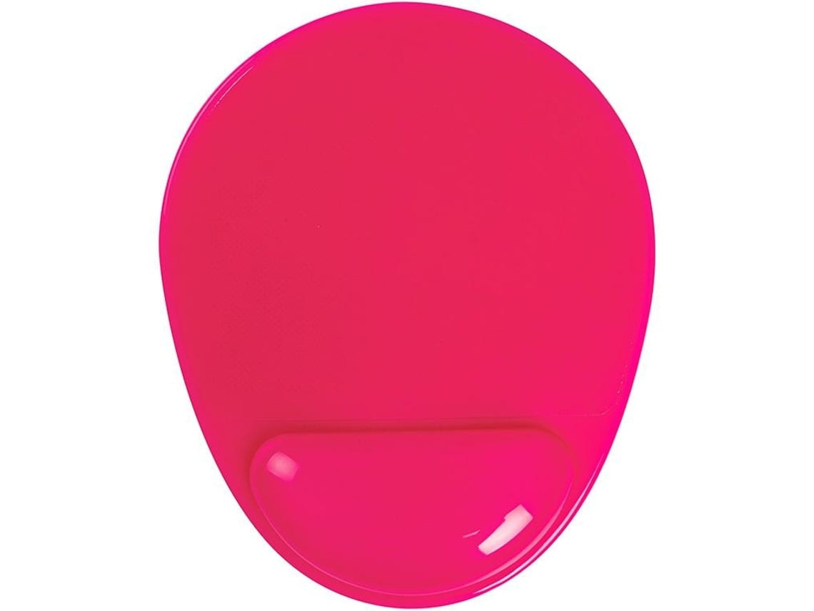 Alfombrilla de ratón con reposamuñecas de gel y superficie PVC rosa