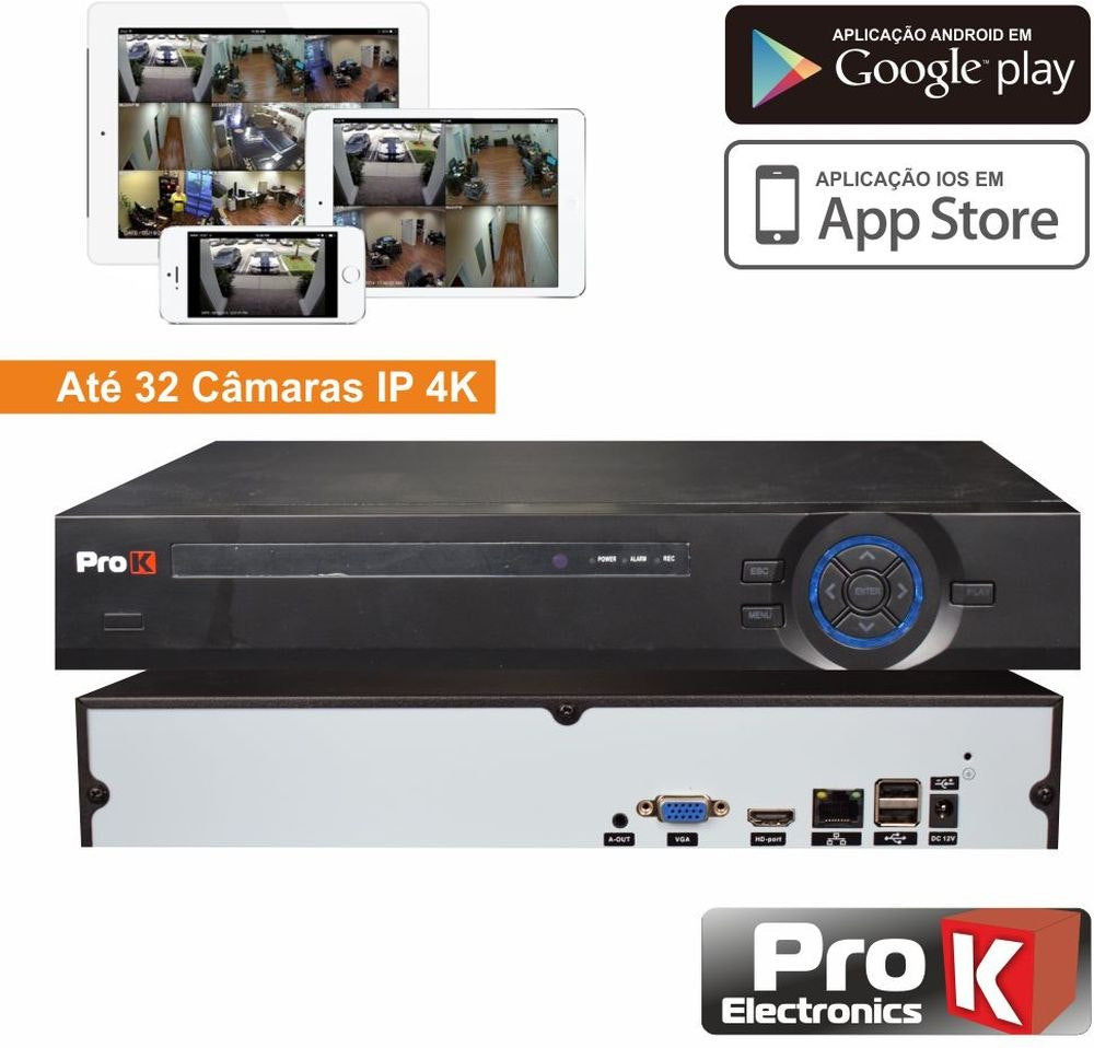 Grabador de vídeo IP 32 canales H.264 Ethernet