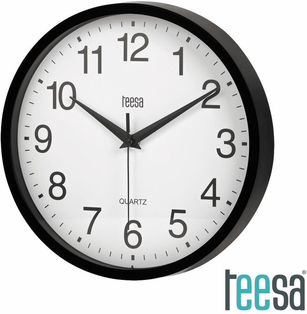 Wall clock 25 cm black