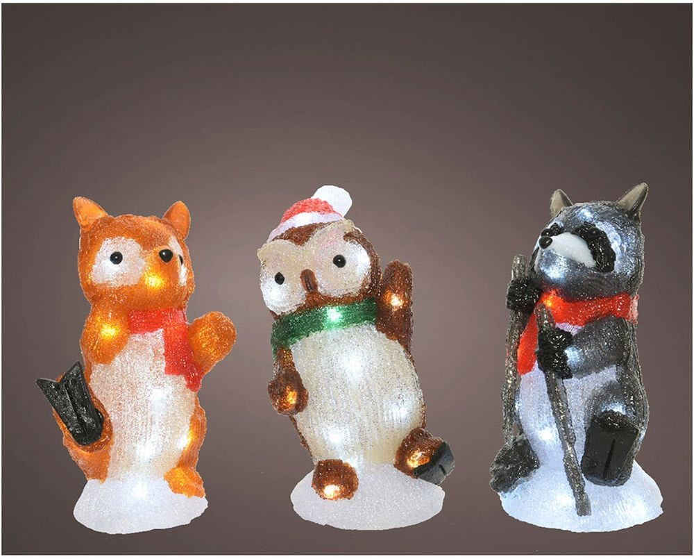 Lámpara de figura de animal LED de acrílico para exterior 20 LEDs