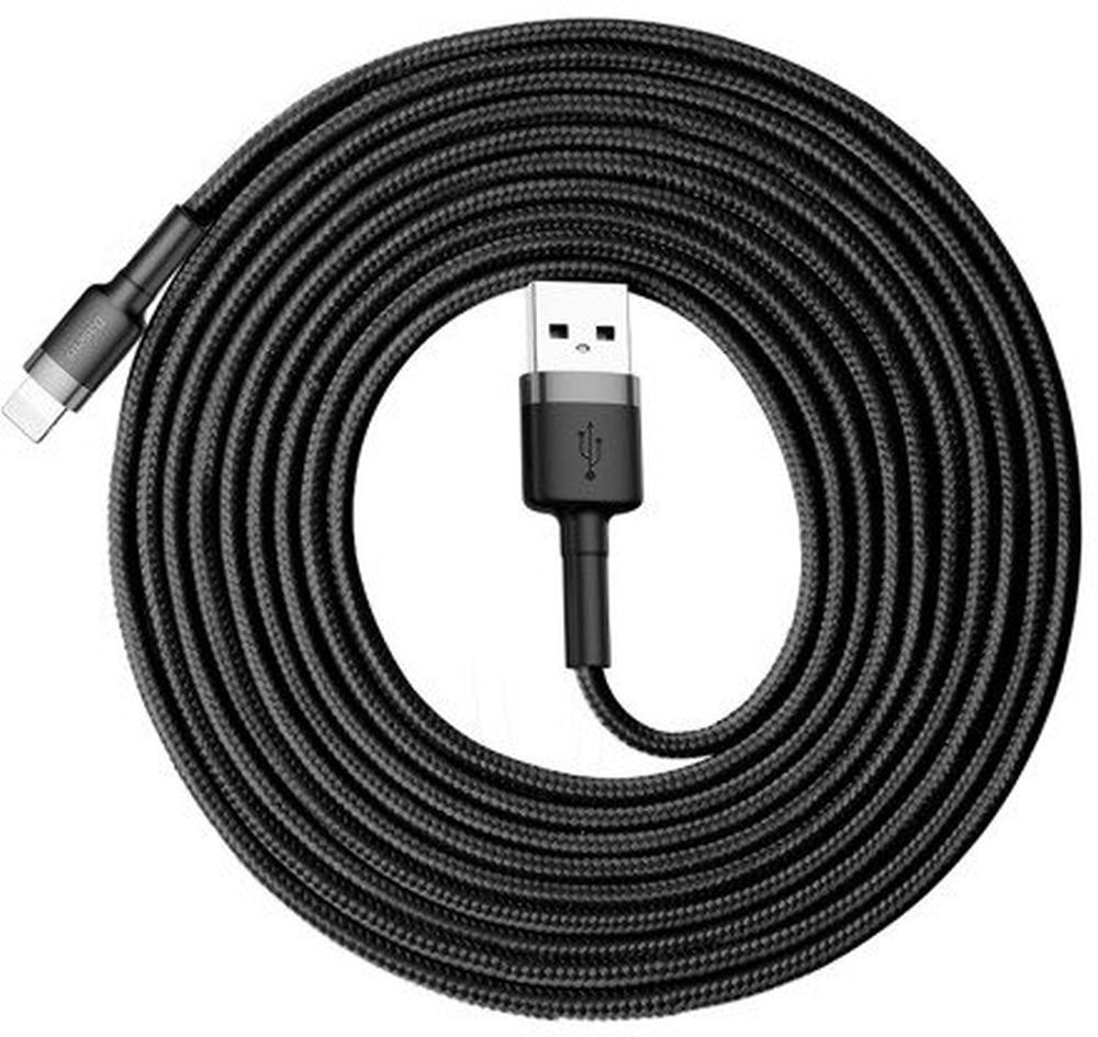 Cable USB-A 2.0 3 m gris y negro