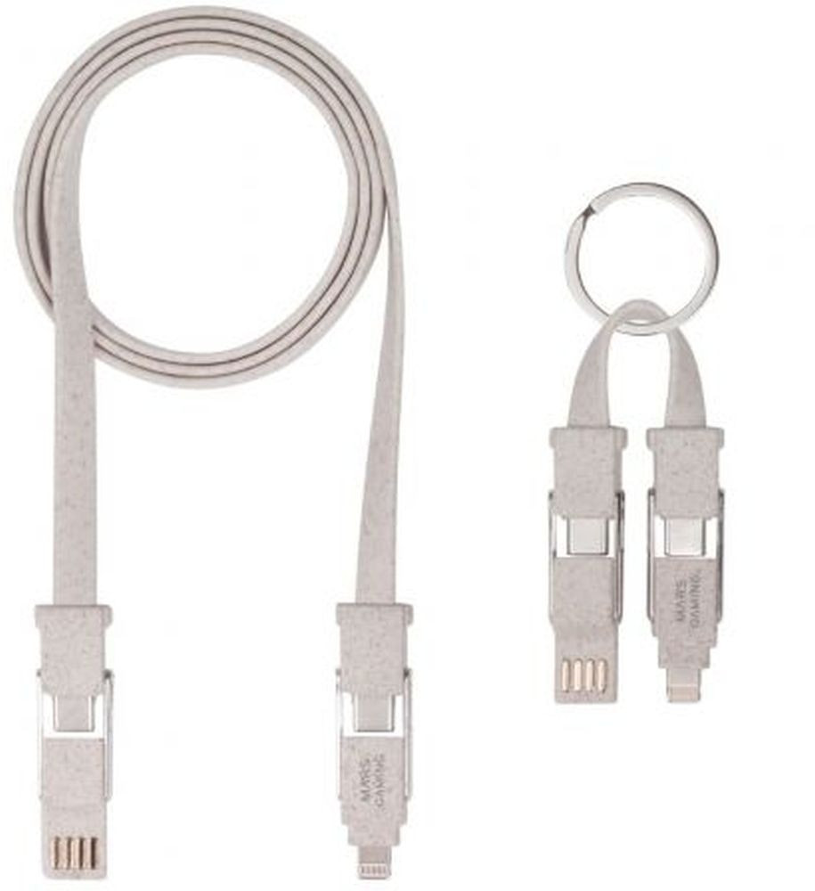 Pack de cables multiconector USB con USB-C, USB-A, Micro-USB y Lightning