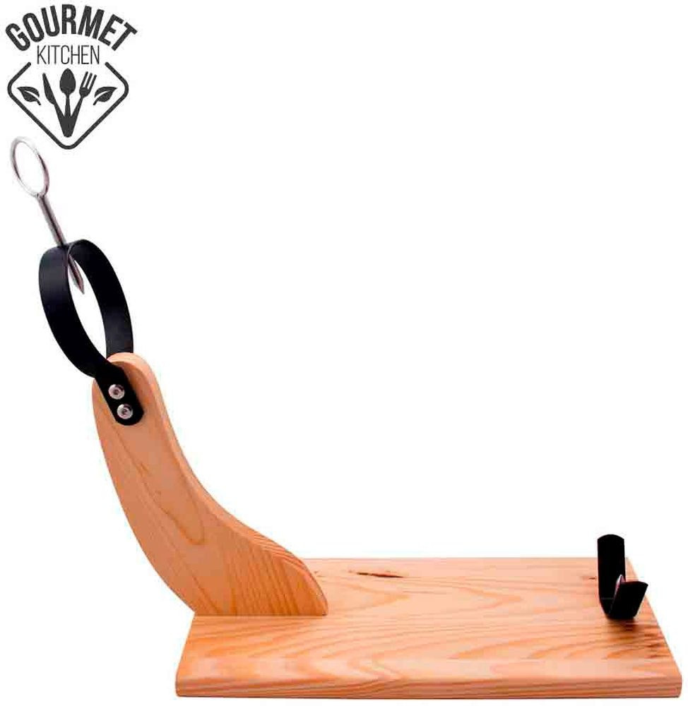 Soporte para jamón en madera de pino claro