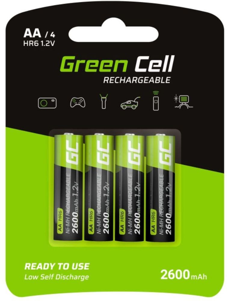 Batería recargable Ni-MH AA 2600 mAh pack de 4