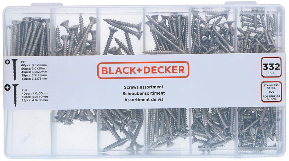 Phillips wood screw kit 332 pieces with case