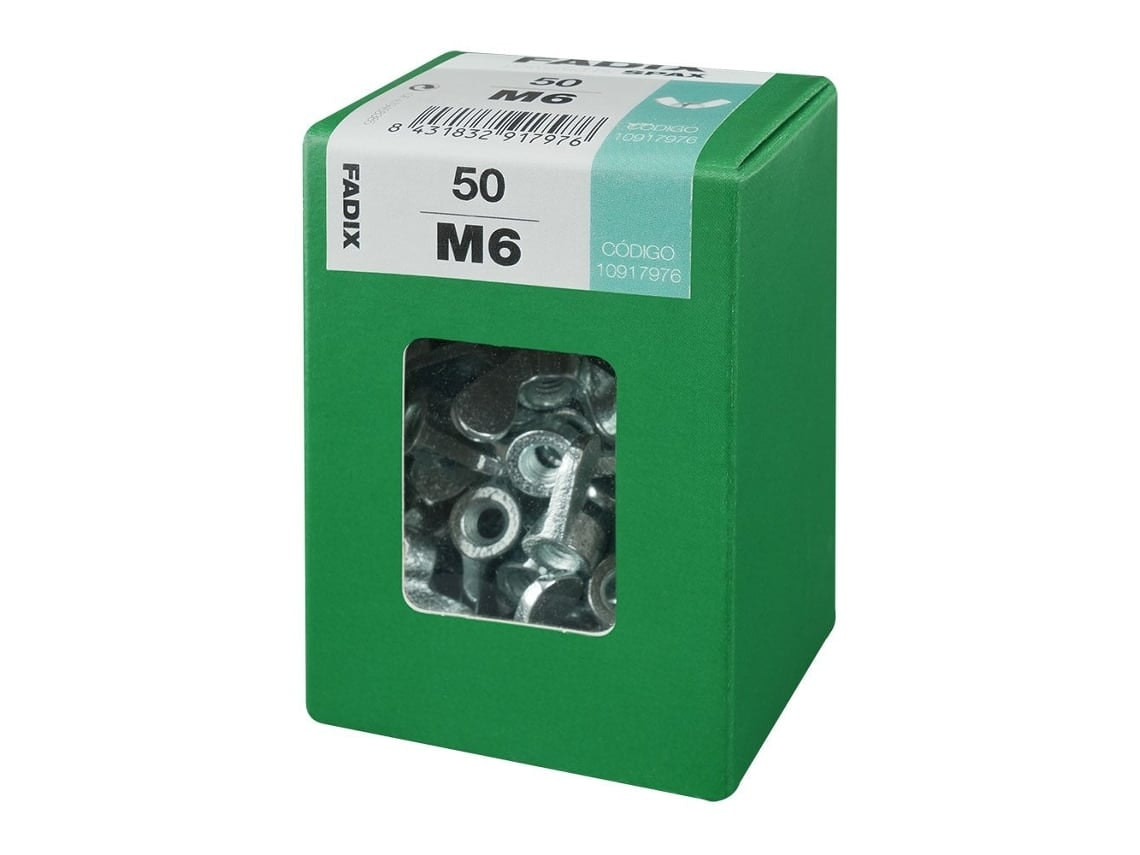 Tuercas auto-locking zinc M6 pack de 50