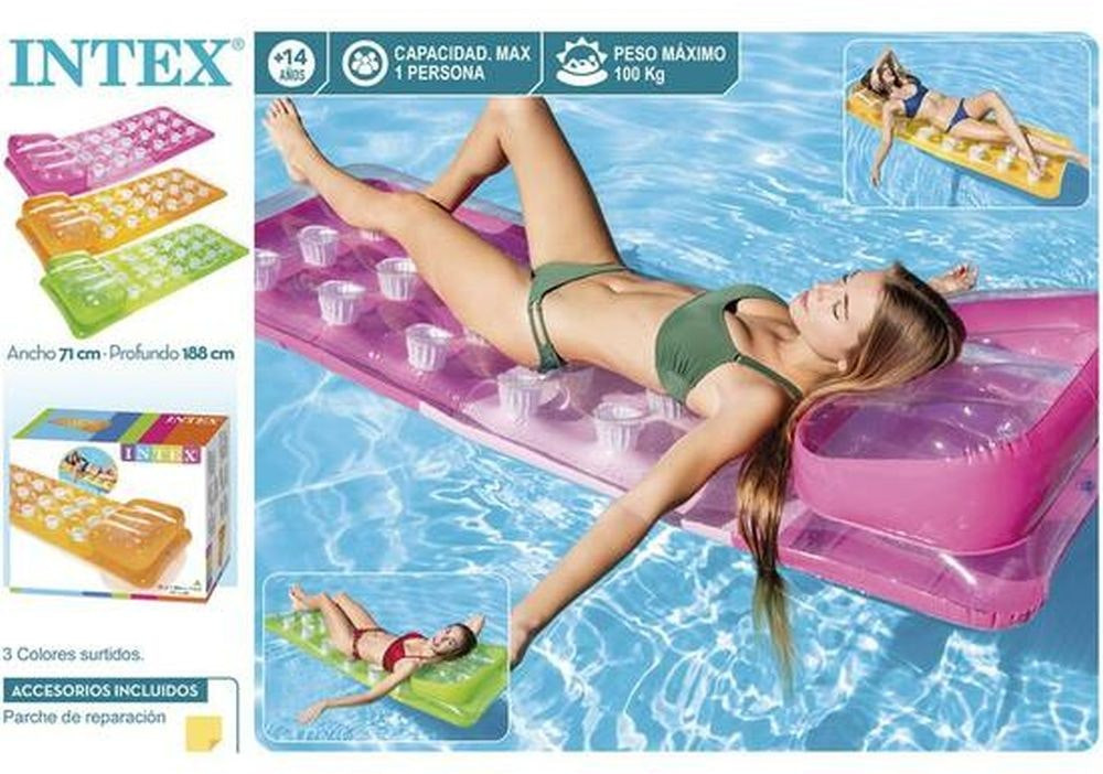 Inflatable PVC mattress green