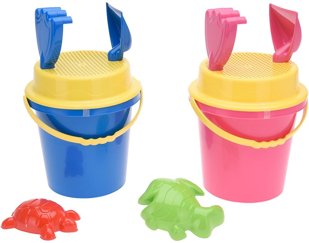Conjunto de playa infantil con cubo y 5 accesorios