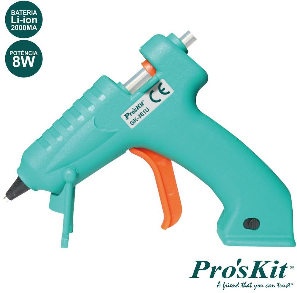 Cordless 8W Hot Glue Gun with Rechargeable USB Battery