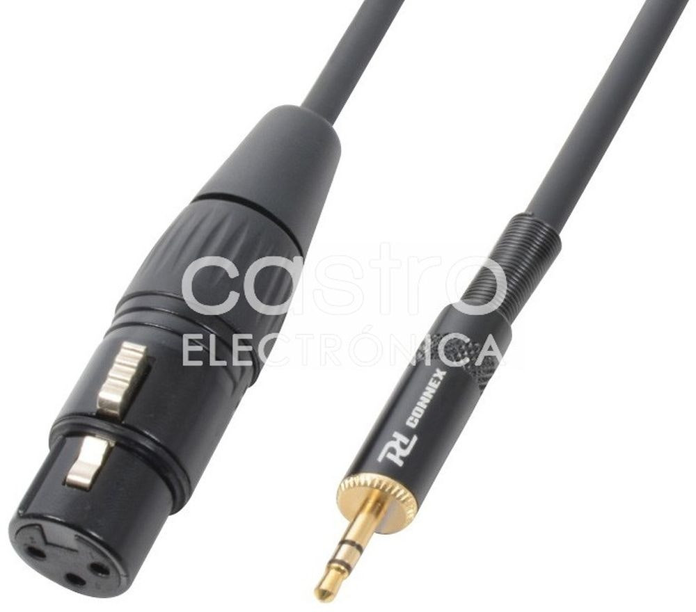 Cable de audio XLR hembra a 3,5 mm macho 0,5 m