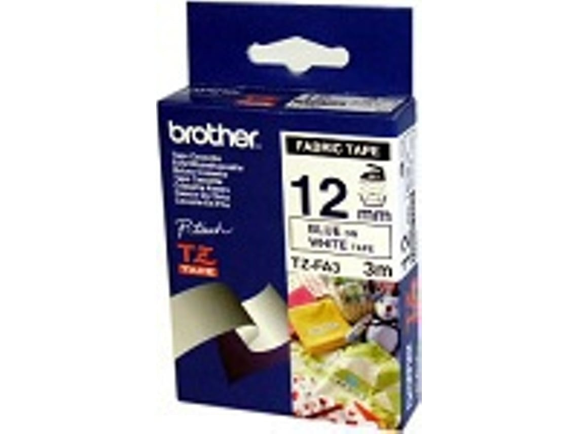 Cinta Textil BROTHER TZe-FA3 para P-Touch PT-D200, D450, D800, E550, H110, P300, P750, P900, P950, P-Touch EDGE PT-P750