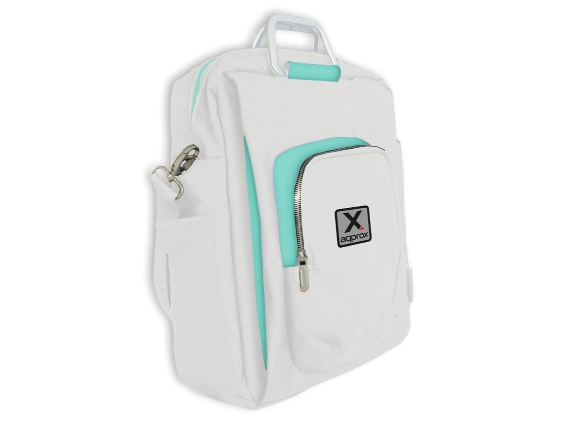 Bolsa para portátil 15.6" turquesa y blanca