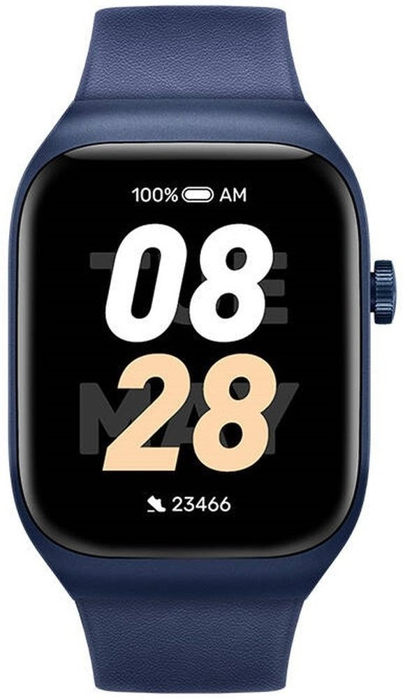 Mibro T2 smartwatch with 1.57" HD display and 22 mm blue strap