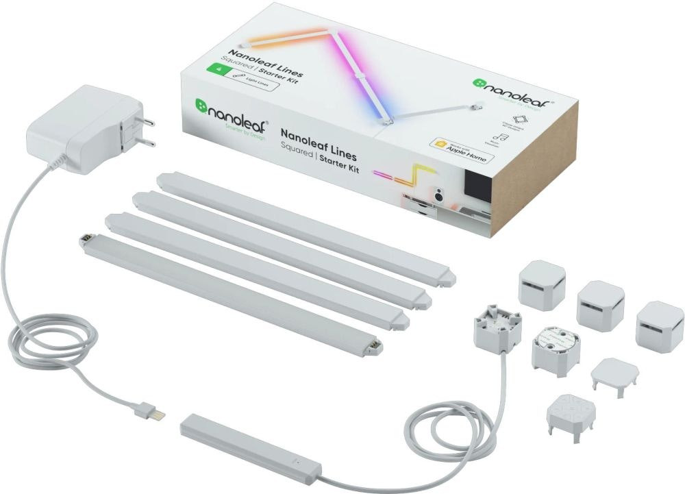 Linhas Luz NANOLEAF Lines Sqd Starter+4 Panels