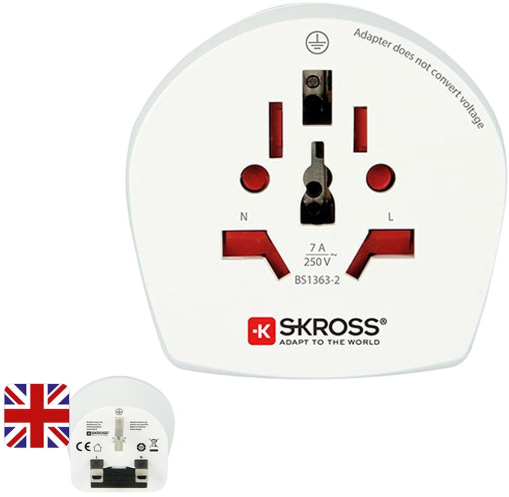 Universal travel adapter for UK plugs Skross CONFORHOME