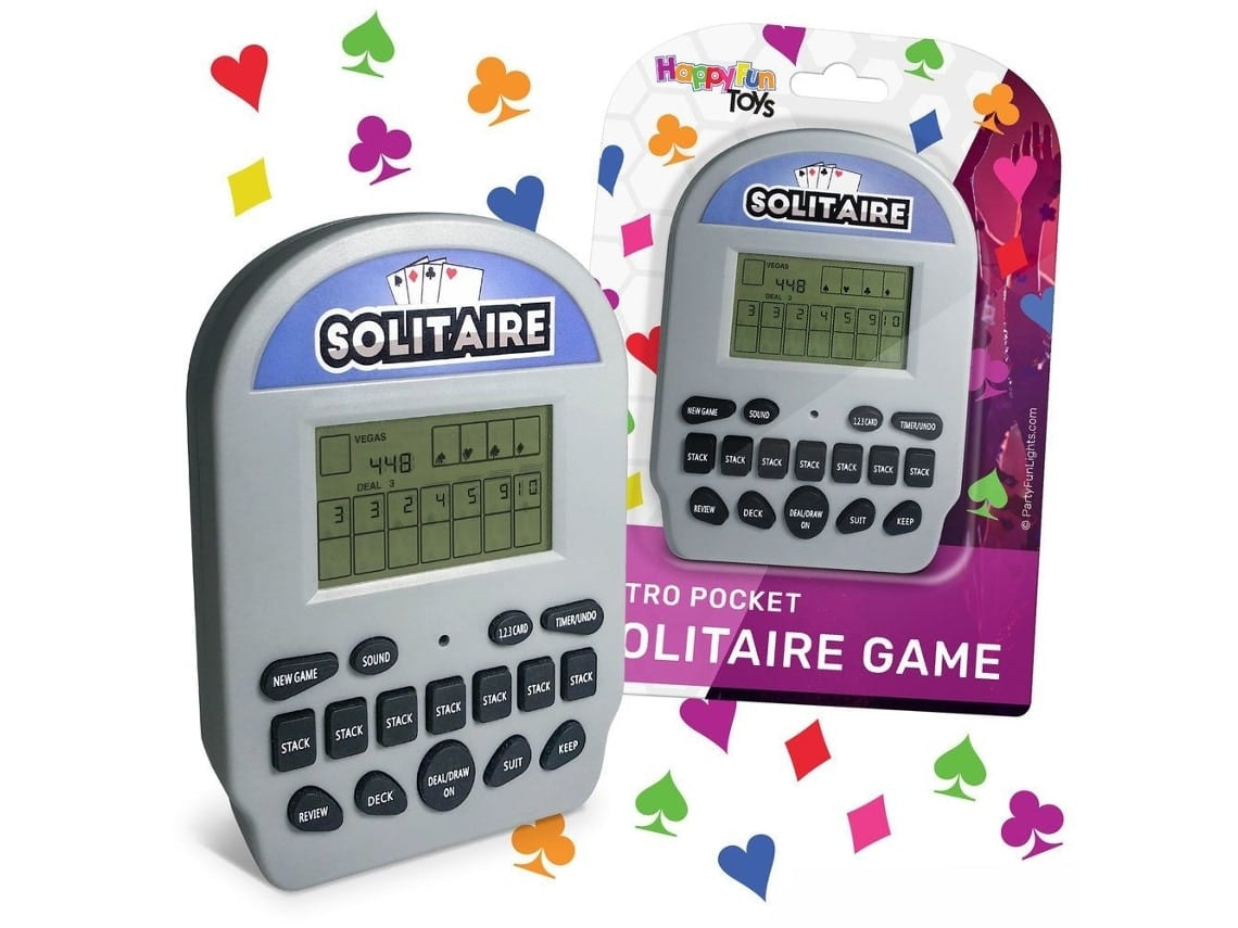 Consola de juegos compacta con Solitario, 90x130x24mm
