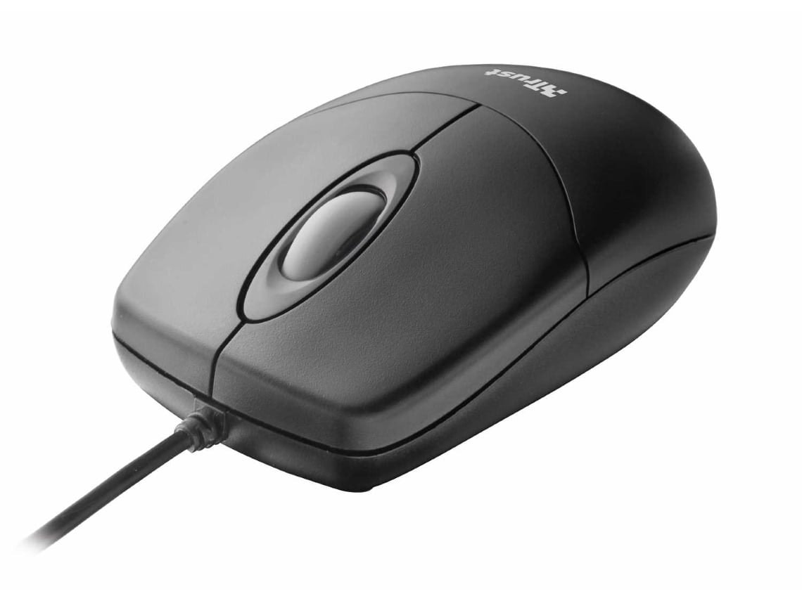 Ratón óptico con cable USB negro