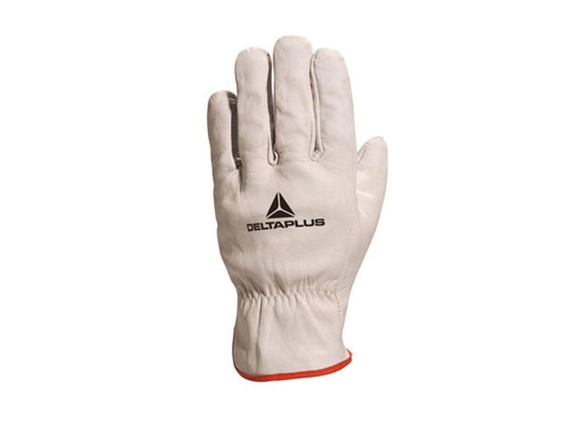 Guantes de piel de vacuno estilo americano gris