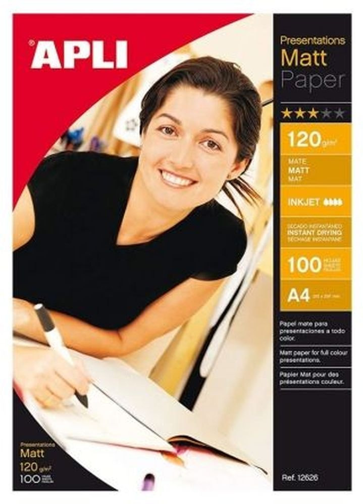 Papel fotográfico mate APLI 120 g A4 (210 x 297 mm)