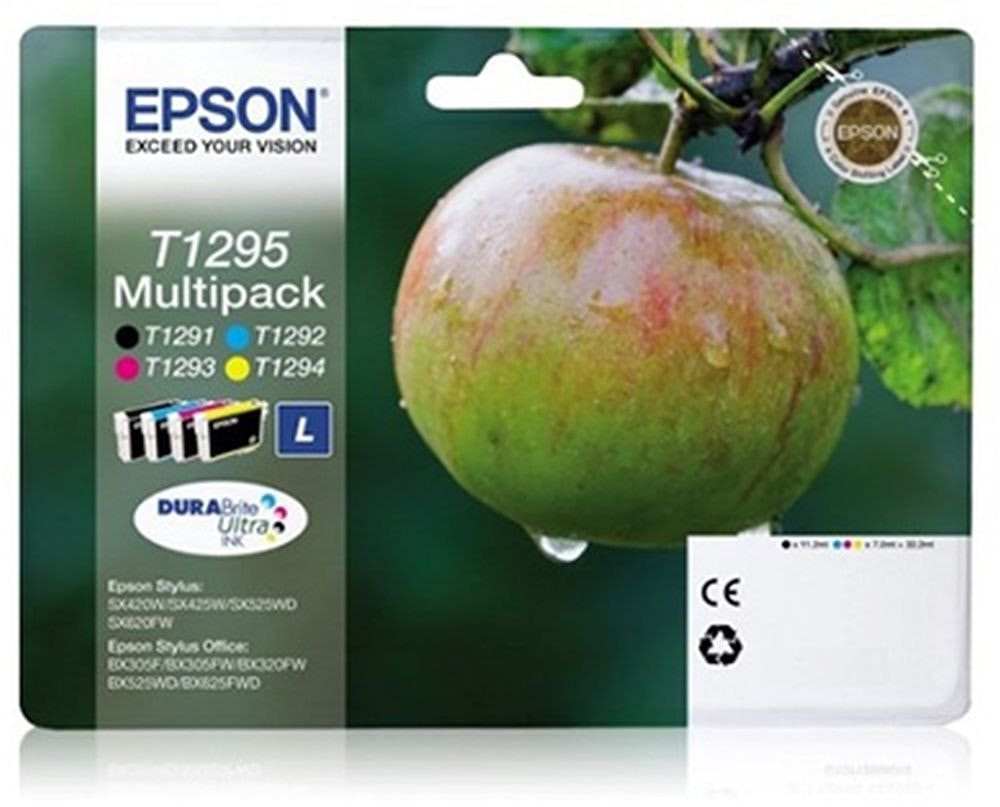 Pack de 4 cartuchos de tinta EPSON T1295 a color