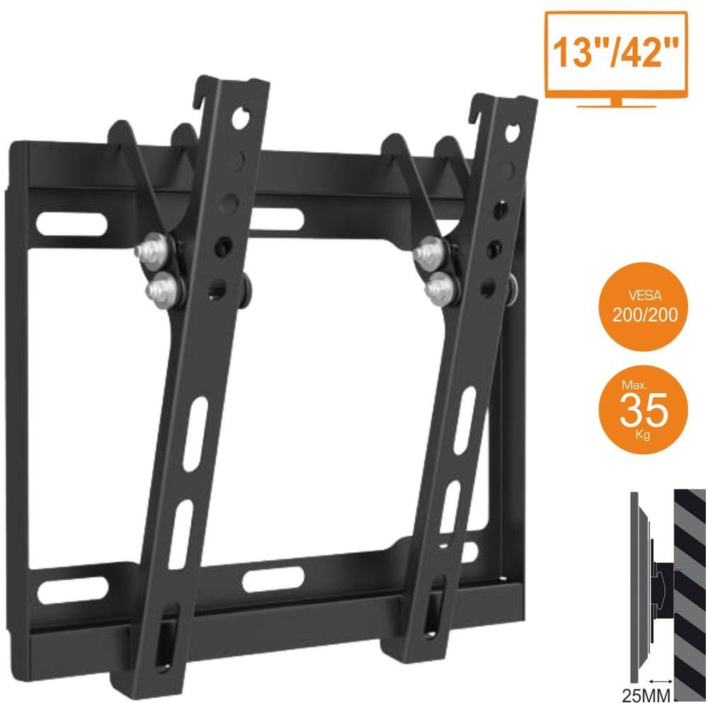 Soporte de pared para TV CABLETECH ajustable 13''–42'' hasta 35 kg VESA 200x200