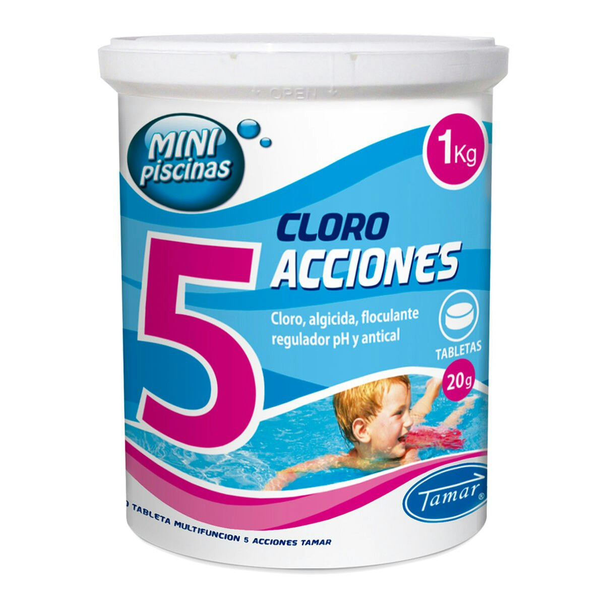 Pastillas de cloro 5 acciones granulado 1 kg