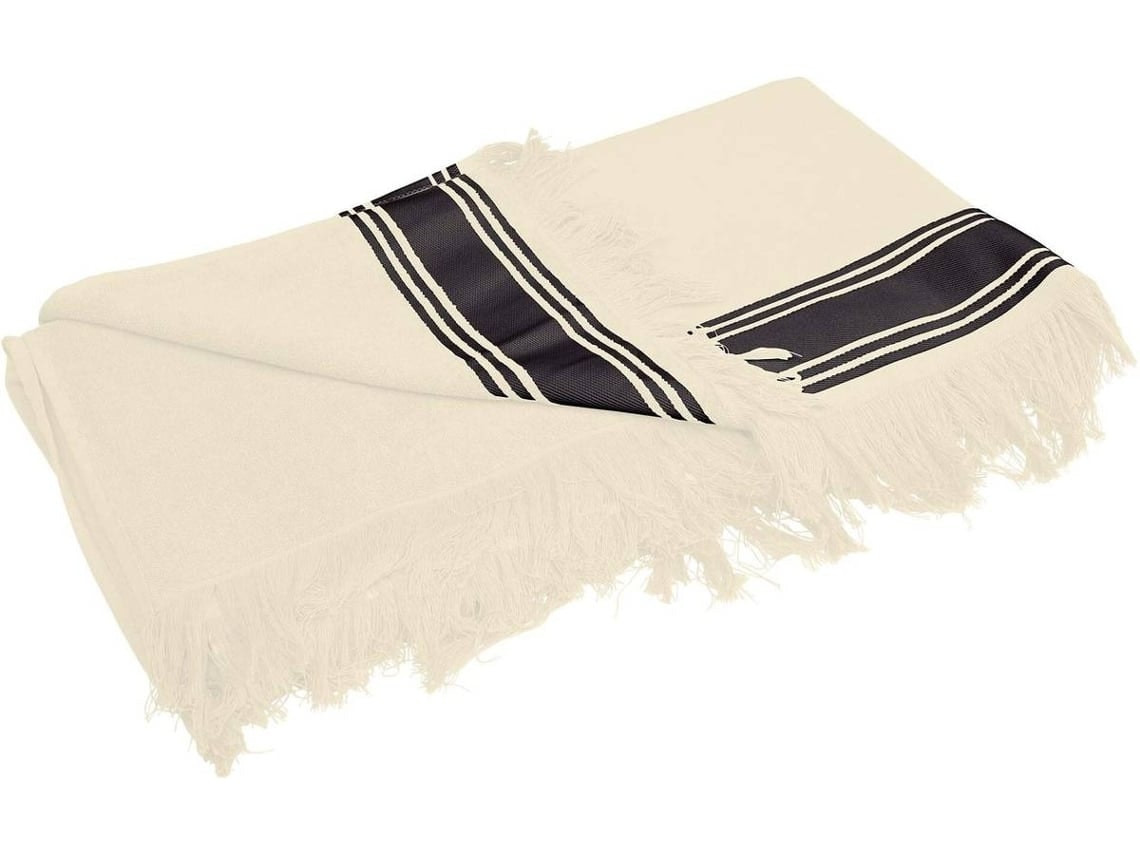Toalla fouta beige y marrón