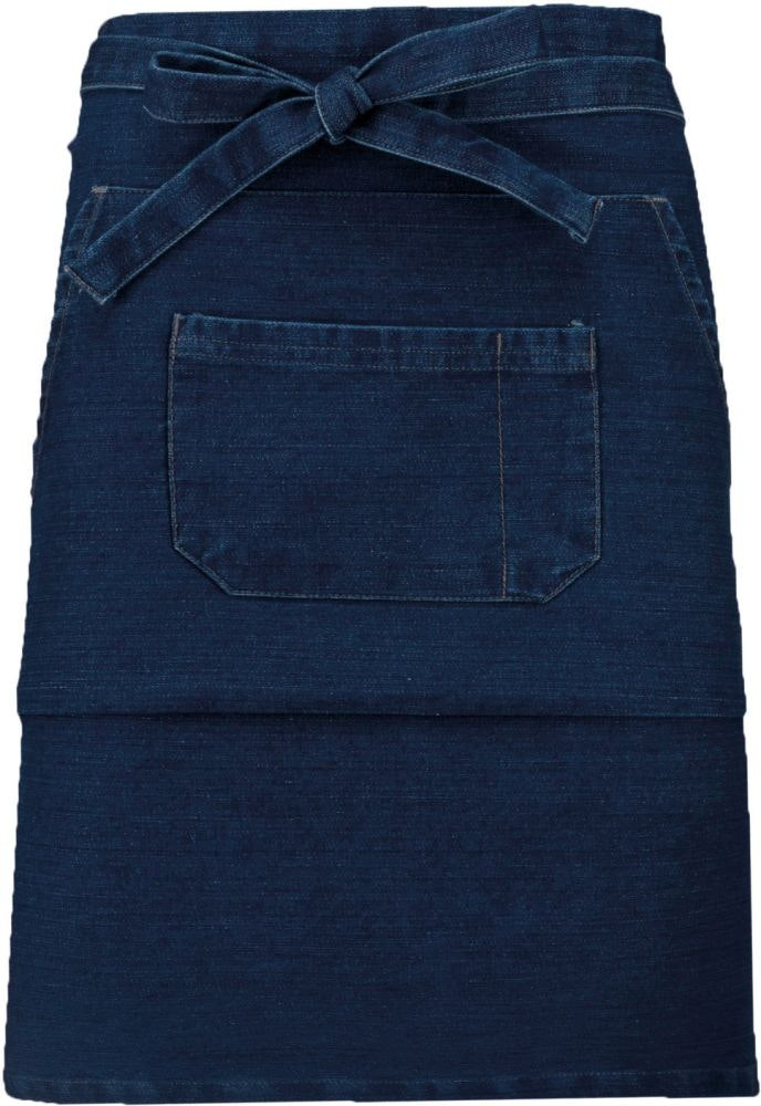 Apron with pocket 100% cotton blue