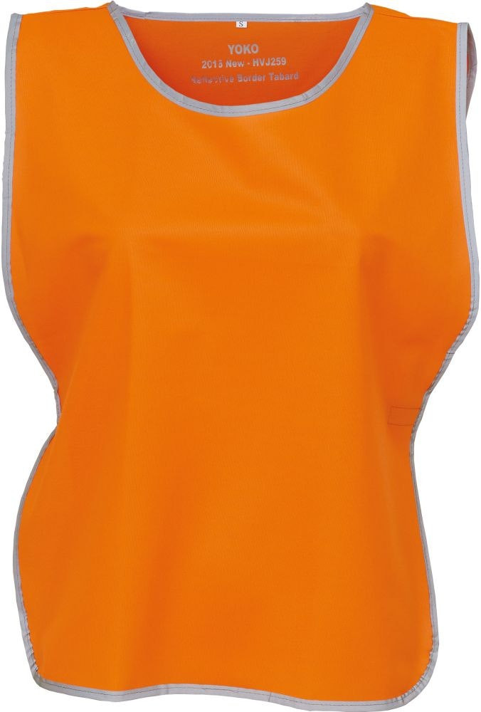 Cycling vest with reflective strip orange
