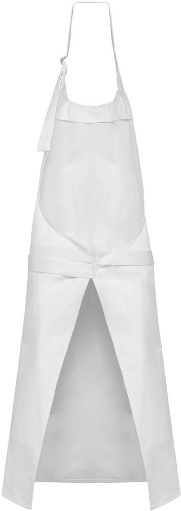 Delantal de algodón con bolsillo blanco