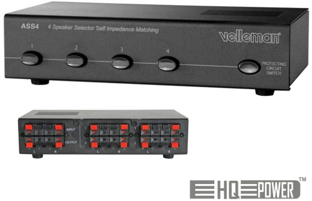 Speaker selector for 4 zones