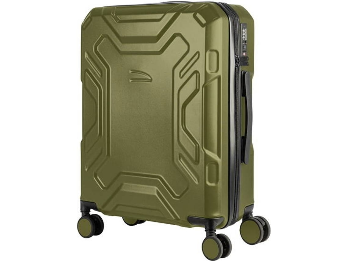 Iron Trolley with Wheels and Retractable Handle - 40L - Green