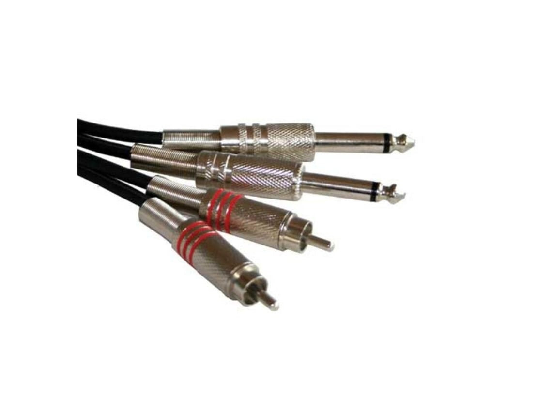 Audio cable 2x 6.35 mm jack to 2x RCA 5 m