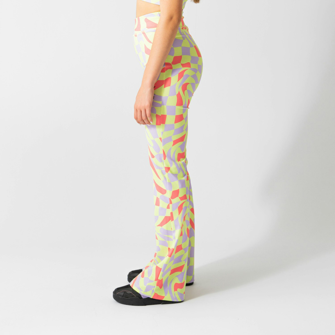 Pantalones acampanados con estampado Lily Pad