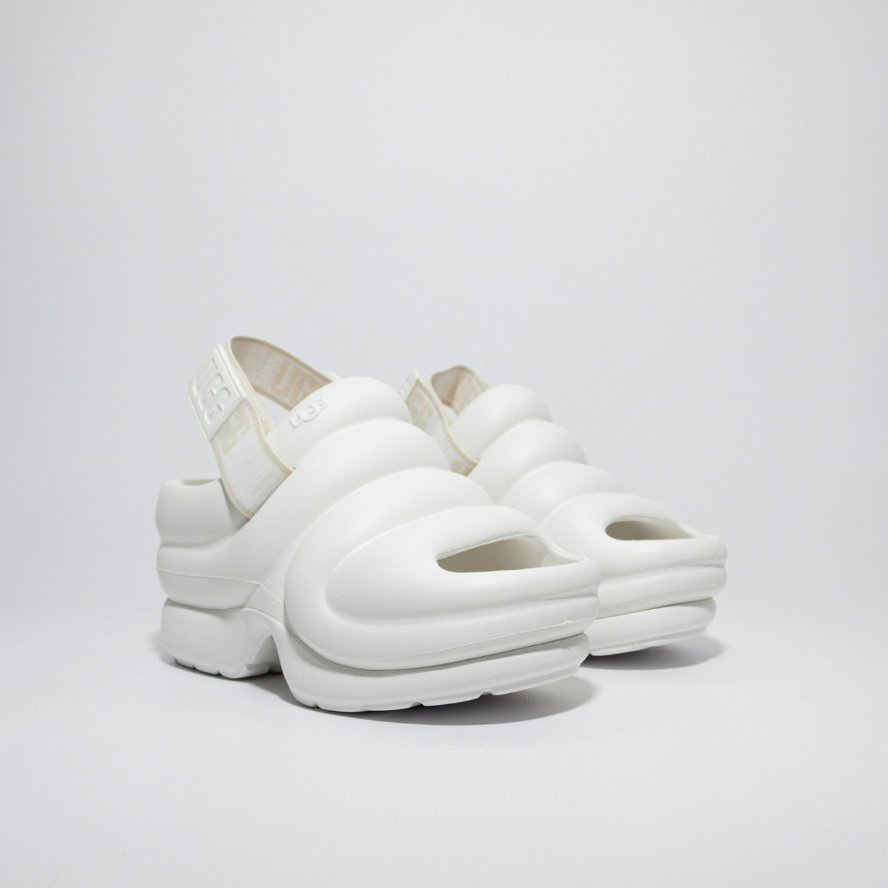 Aww Yeah white sporty sandals