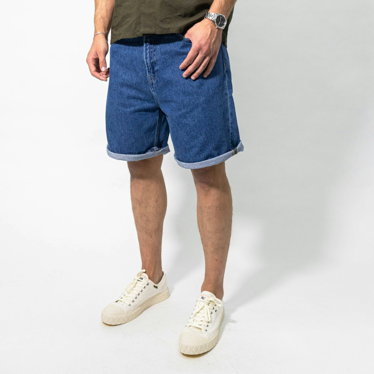 Nolan pantalones cortos algodón stone wash
