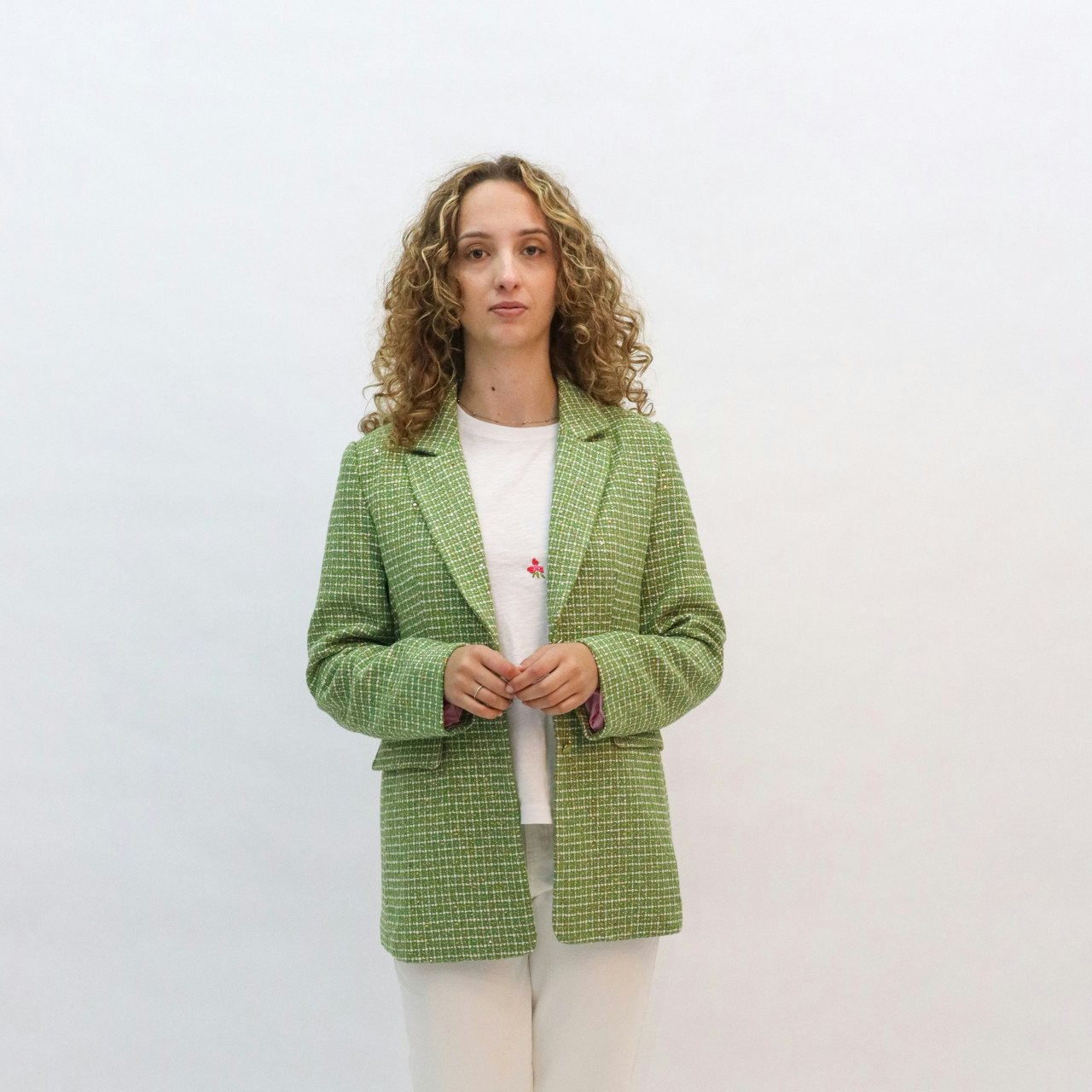 Blazer Faustina en tejido liso