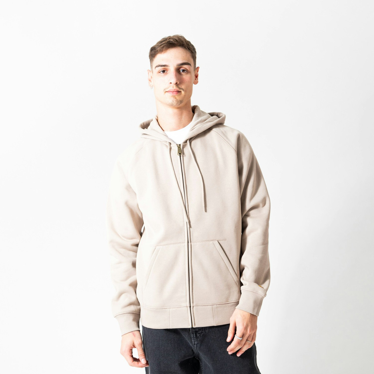 Chaqueta Hooded Chase en sarga con forro cepillado