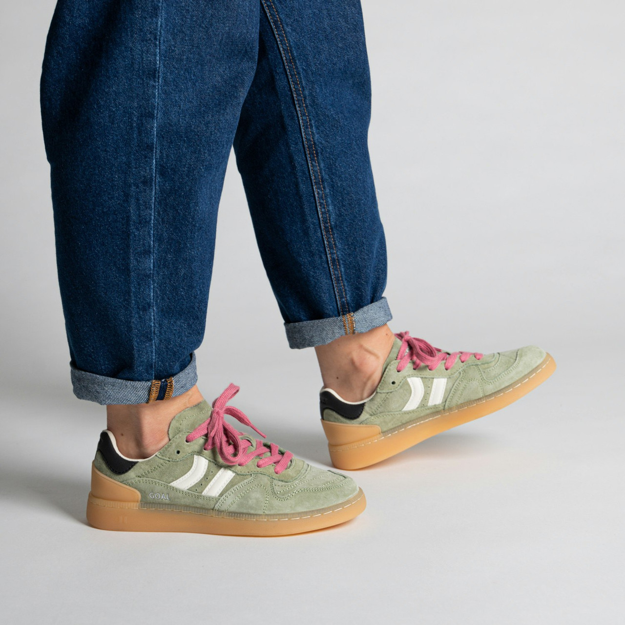 Zapatillas Goal en tejido sintético verde caqui