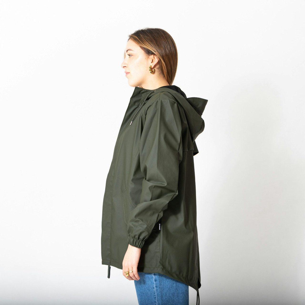 Chaqueta fishtail en PU impermeable